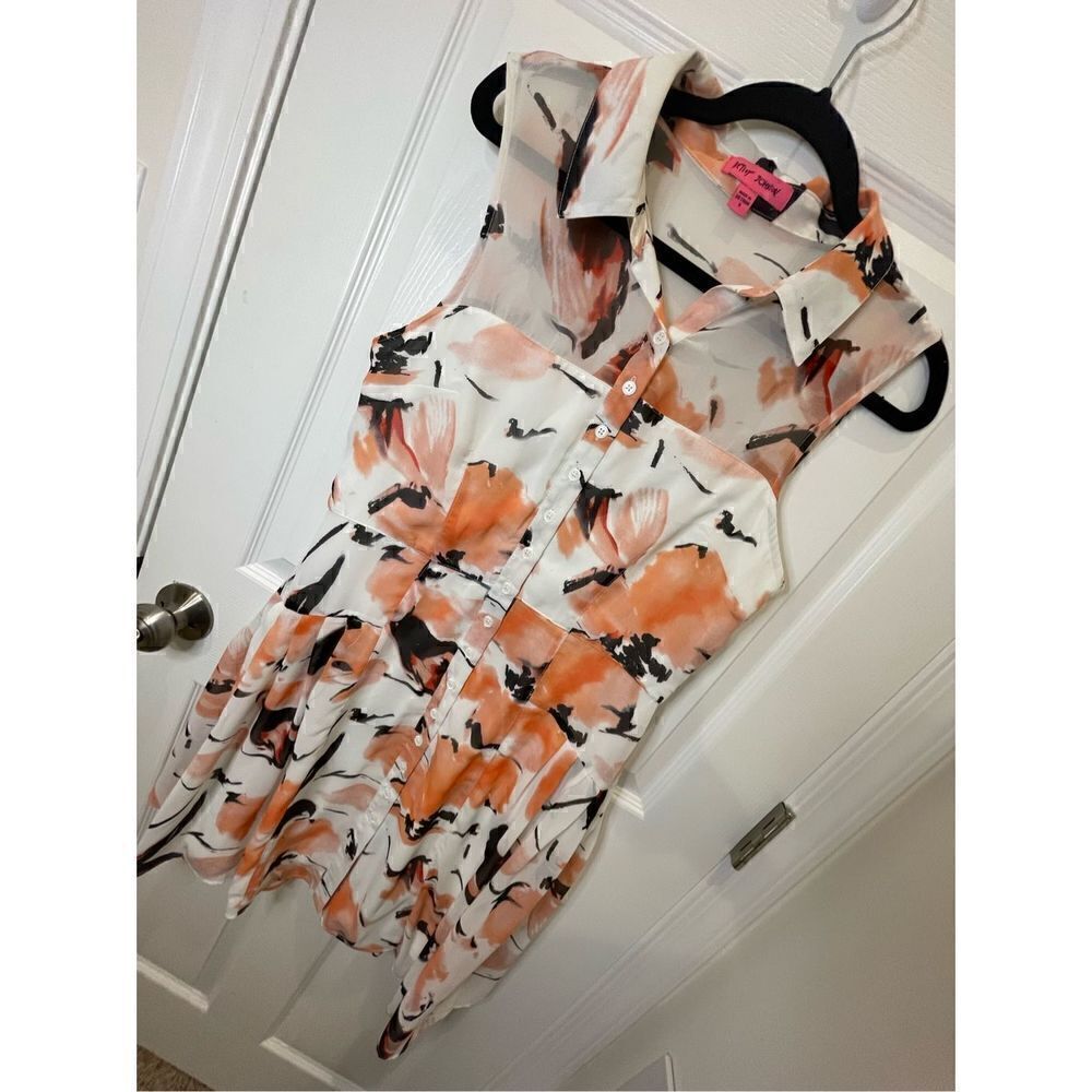 BetseyโJohnsonโwomenโsโsleevelessโsizeโ8โdressโmidi